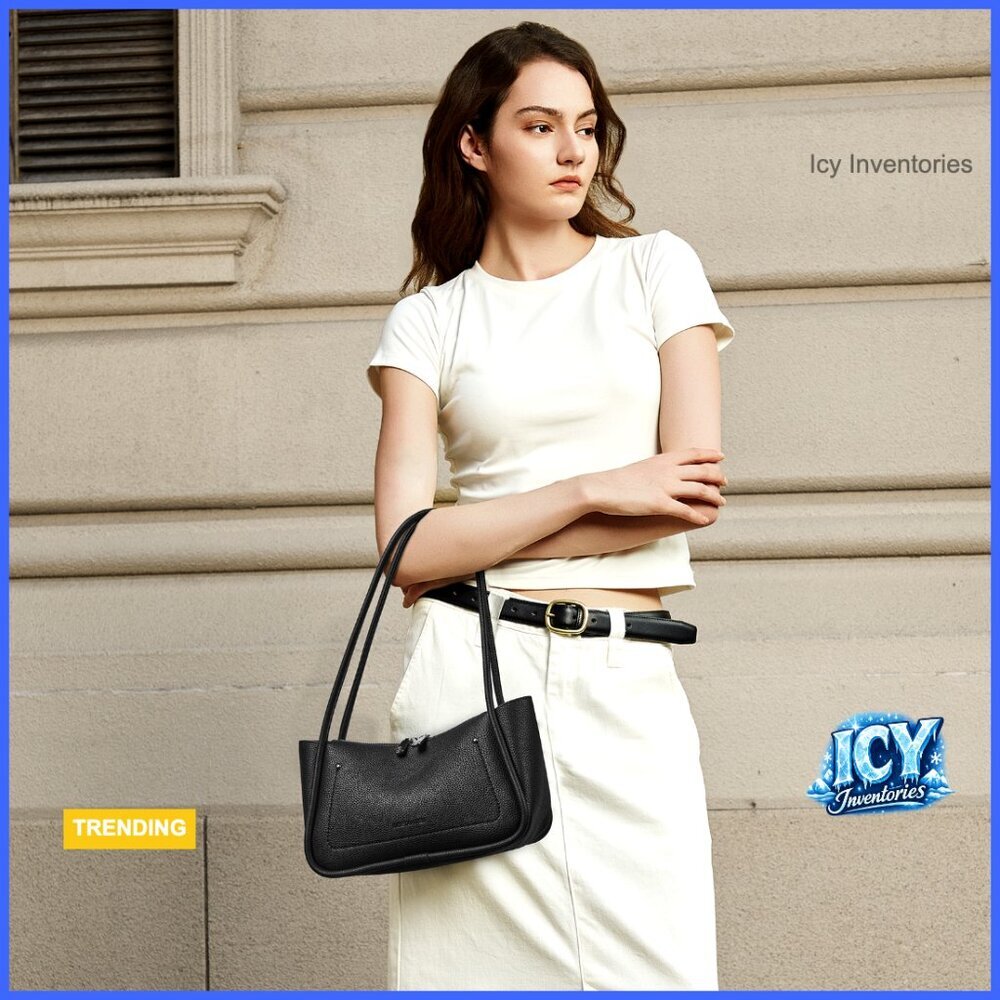 Small Vegan Leather Hobo Bag, Shoulder Purse with Recycled Material - Picture 7 of 7